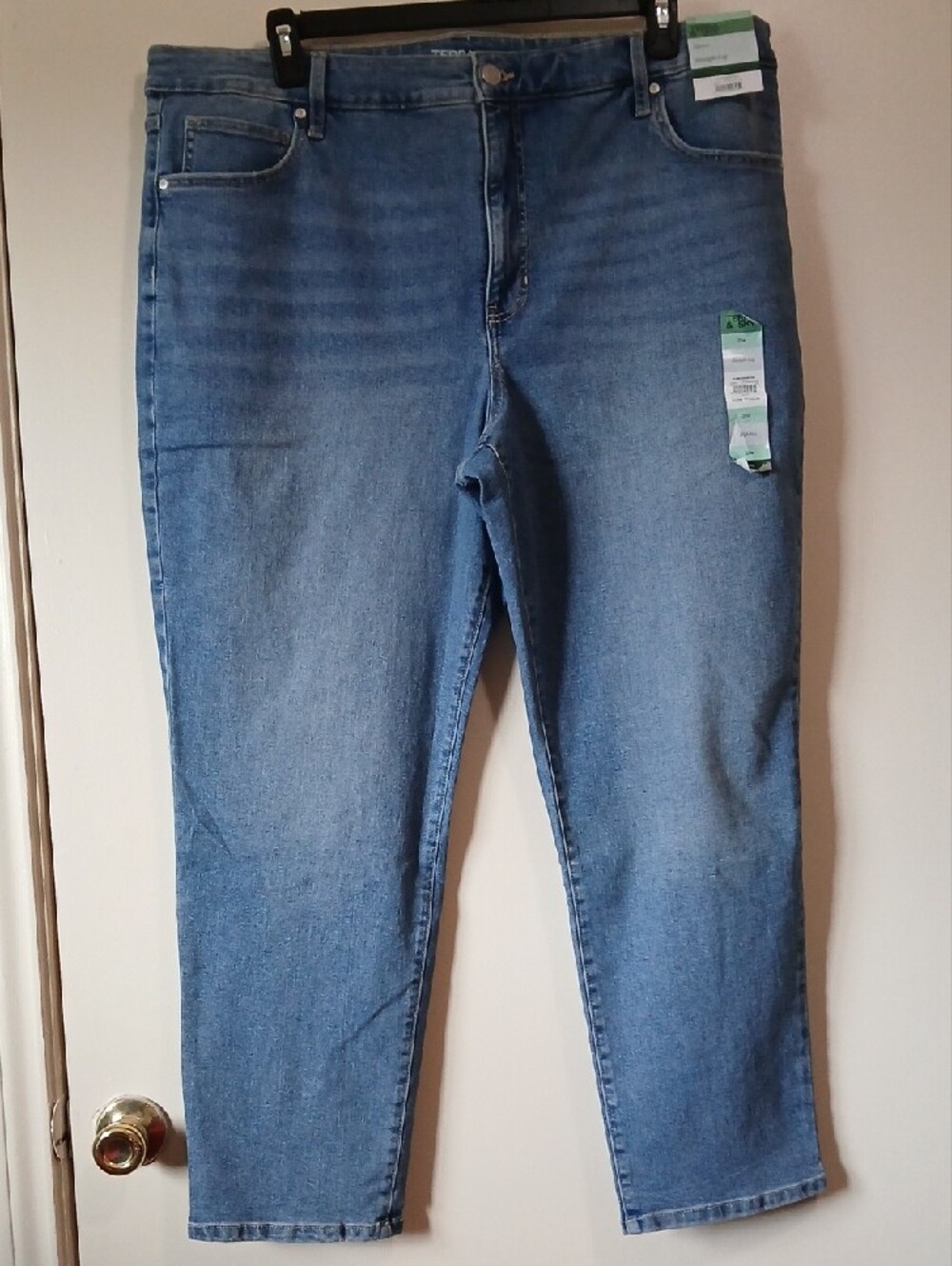 Terra & Sky 20W Light Blue Straight Leg Women's Jeans - Picture 3 of 14